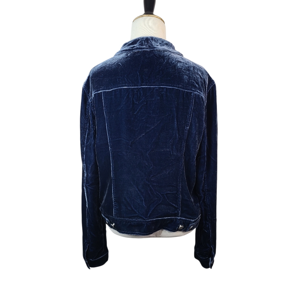 Sundance Blue Velvet Silk Blend Jacket Size Medium - Picture 2 of 15